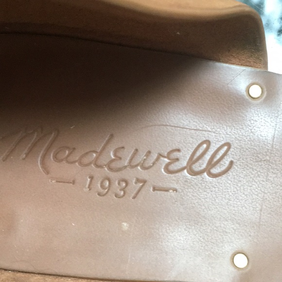 MADEWELL Brown / off whiteD'orsay Flats 9 Calf Hair Leather Open Toe Shoes - Picture 8 of 17